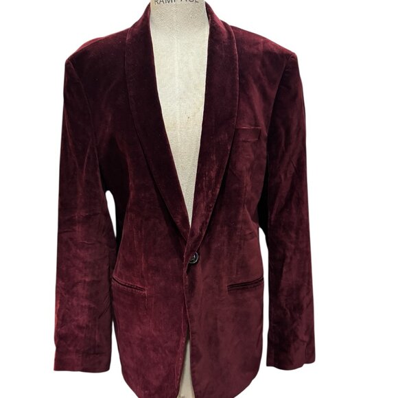 Calvin Klein Plum Velvet Blazer Men’s Size Large (42R) - Picture 1 of 4